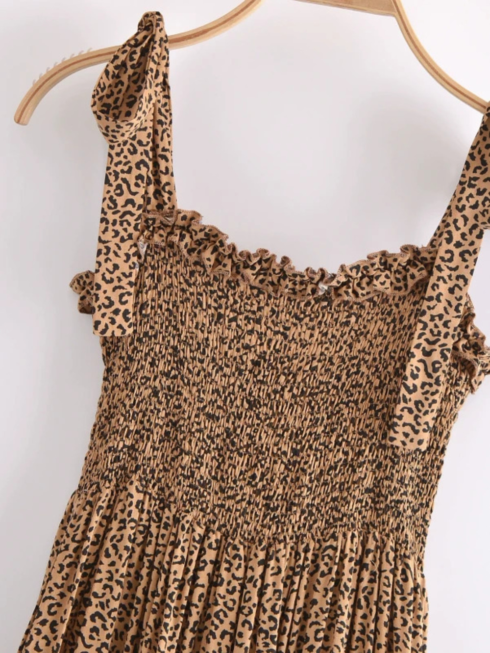 ZARA Spring Leopard Print Cami Maxi Dress